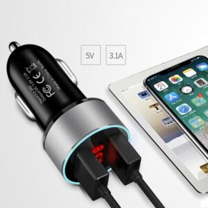 3 3 1 a dual usb car charger 2 ports lcd di description 1