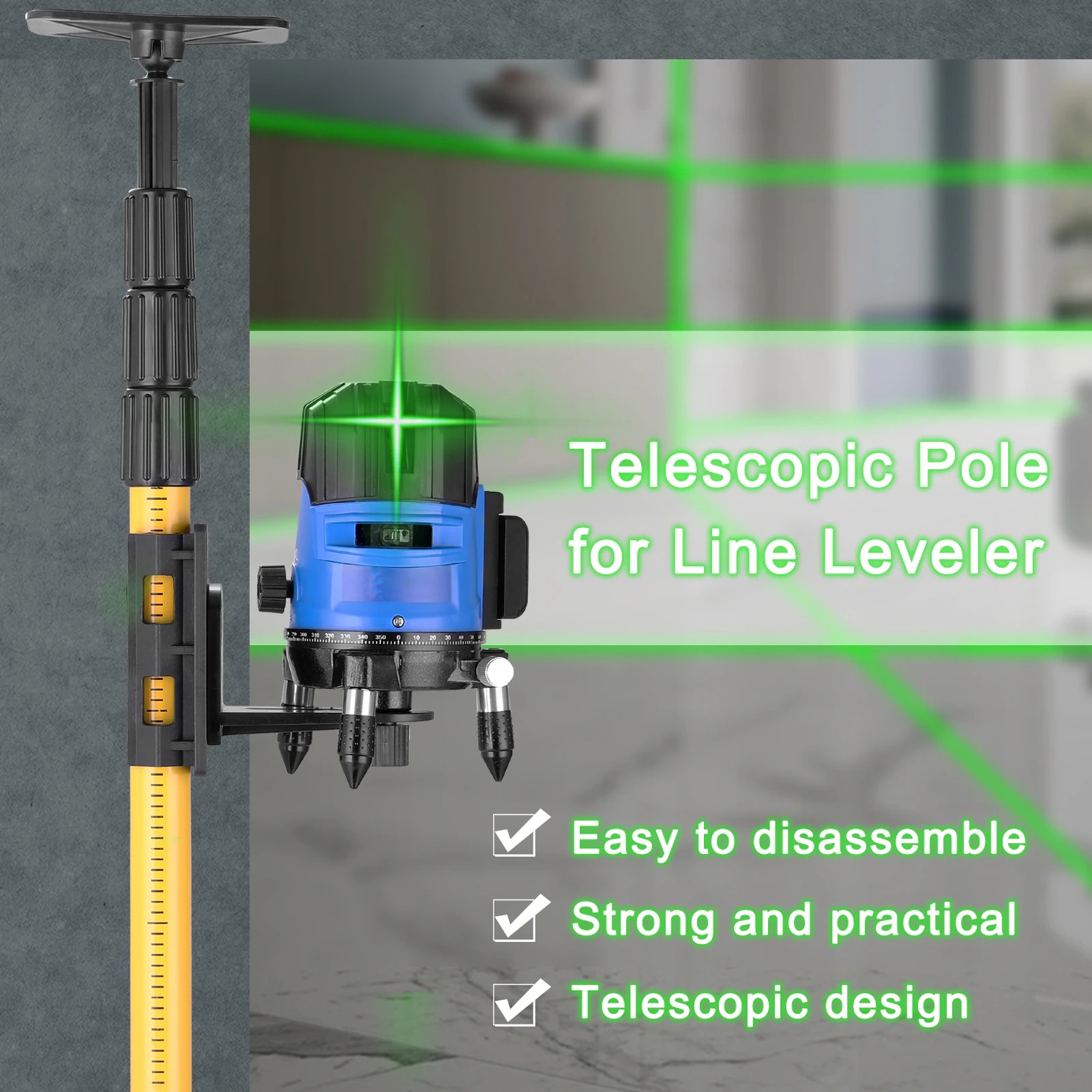 6 max 4 2 m height adjustable line leveler description 4