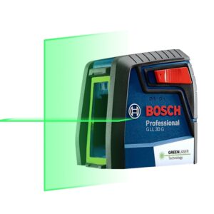 Лазерен нивелир bosch бош зелен лъч кръстосани линии gll 30