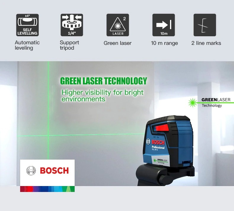 6 bosch gll 30 g laser level high precision description 3
