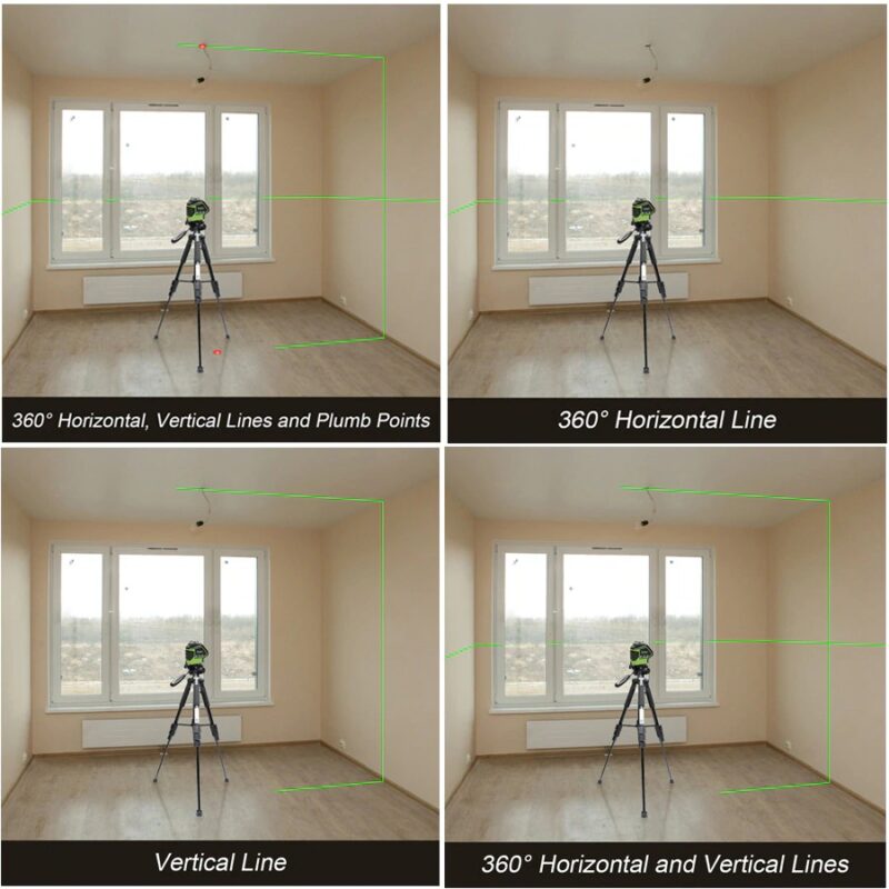 4 huepar green beam laser level with 2 plu description 14