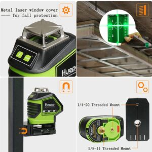 6 huepar green beam laser level with 2 plu description 16