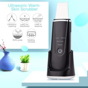 wireless ultrasonic skin scrubber blackh description 3