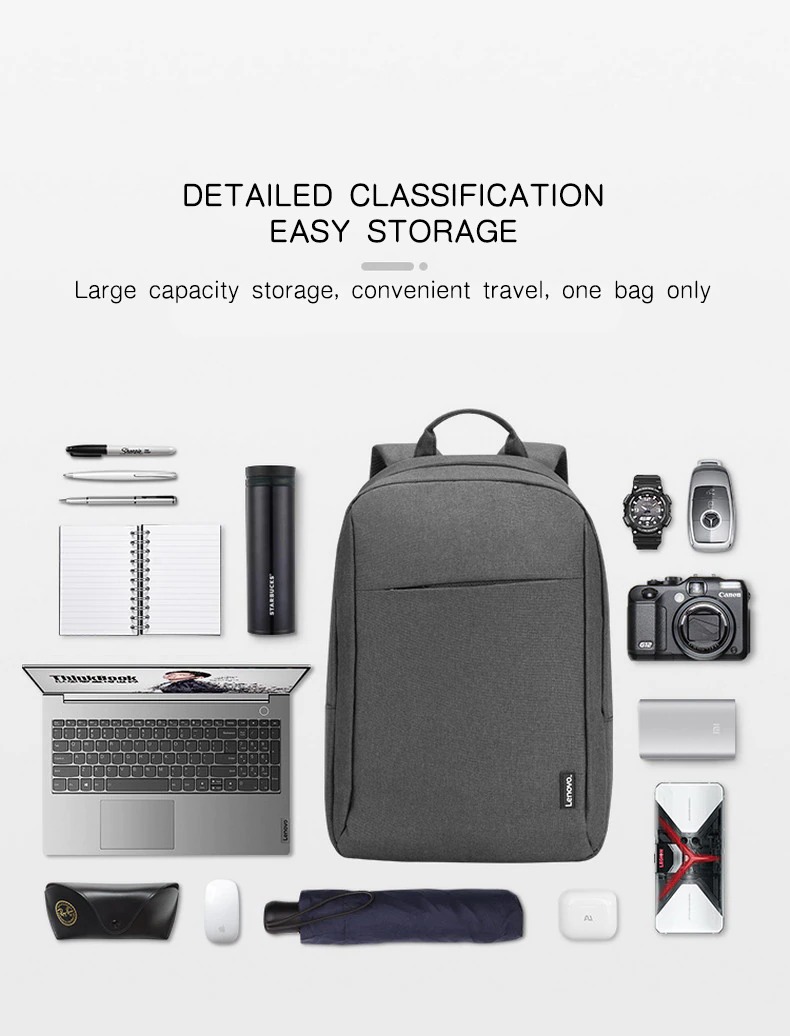 04 lenovo fashionable simple backpack shoul description 4