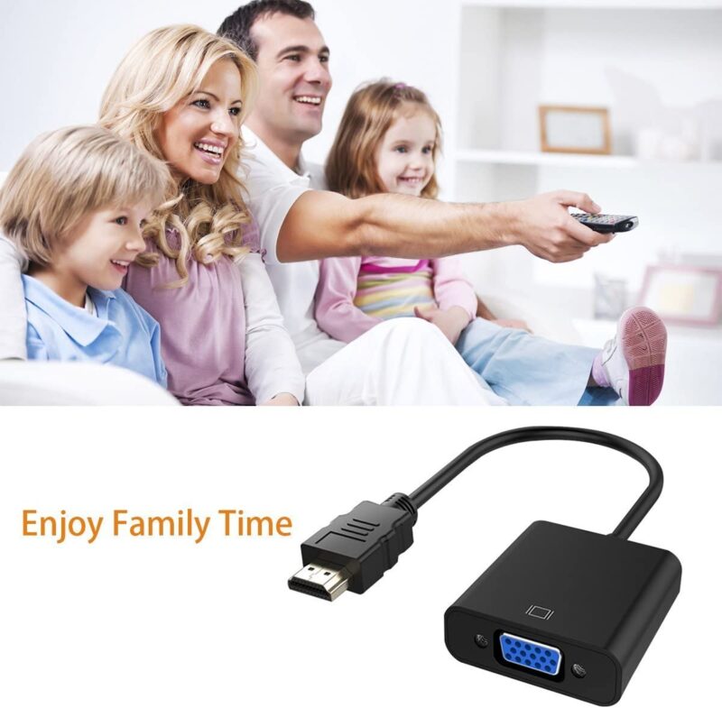 Преходник HDMI към VGA Jiafen CL-2530, За връзка с Компютър, Лаптоп, Монитор, Таблет, PS4, Mac, Проектор, 1080P, Кабел, Дължина 25 см. - Image 7