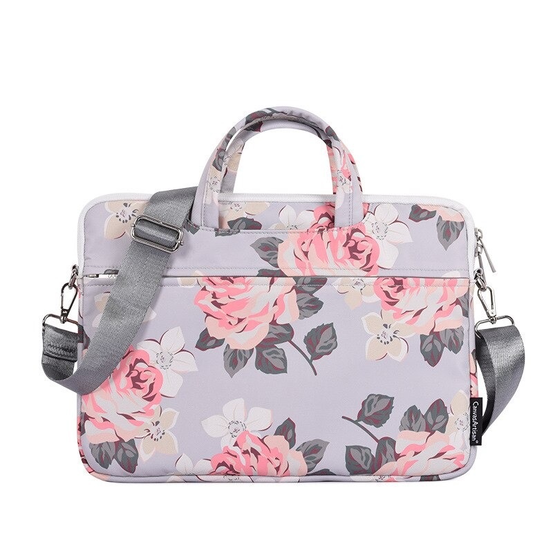 Чанта за лаптоп CanvasArtisan Rose-W3 водоустойчива чанта за лаптоп чанта за лаптоп 15,6 инча дамска чанта за лаптоп чанта за лаптоп на цветя
