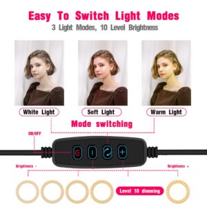 3LED-Ring-осветление-Jiafen F9204 -16см-8.8W-Черен