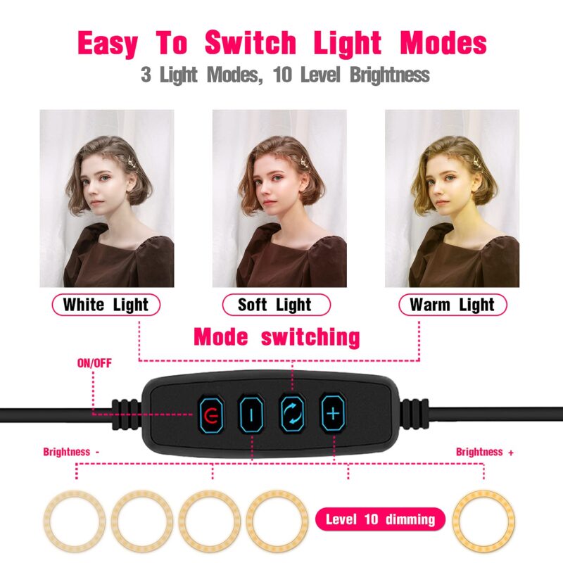3LED-Ring-осветление-Jiafen F9204 -16см-8.8W-Черен