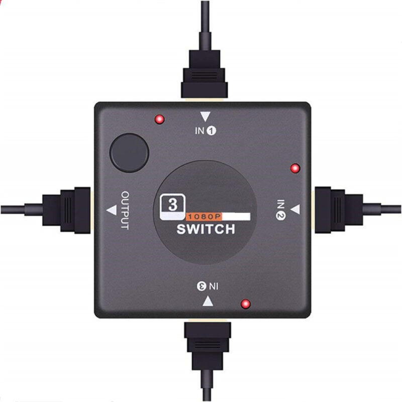 HDMI сплитер Jiafen YX410, Вход 3 х HDMI, Изход 1 х HDMI, Автоматичен HDMI 1.4, Поддържа 1080P FHD, Подходящ за PS3, PS4, Xbox, Nintendo, Проектор DVD, BluRay плейъри и други - Image 2