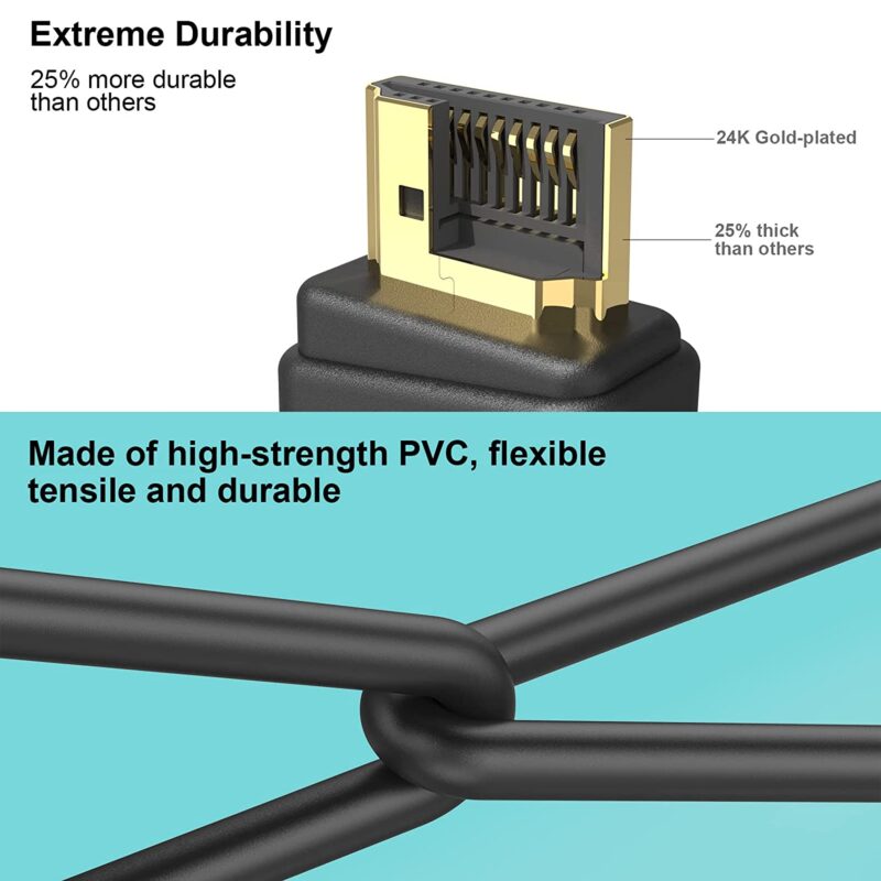 HDMI Кабел DeTech DXZ3, Вход HDMI мъжко, Изход HDMI мъжко, Дължина 3 метра, Черен - Image 6