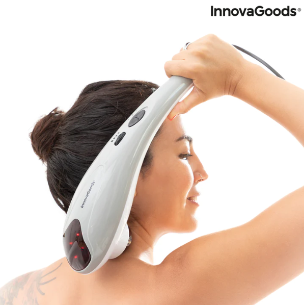Електрически ръчен масажор InnovaGoods-V350 разполага с инфрачервена led светлина, осигуряваща приятно и топло усещане.