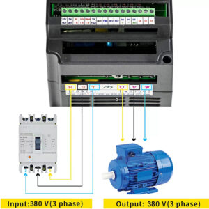 схема на свързване на честотен инвертор с вход 380V и изход 380V
