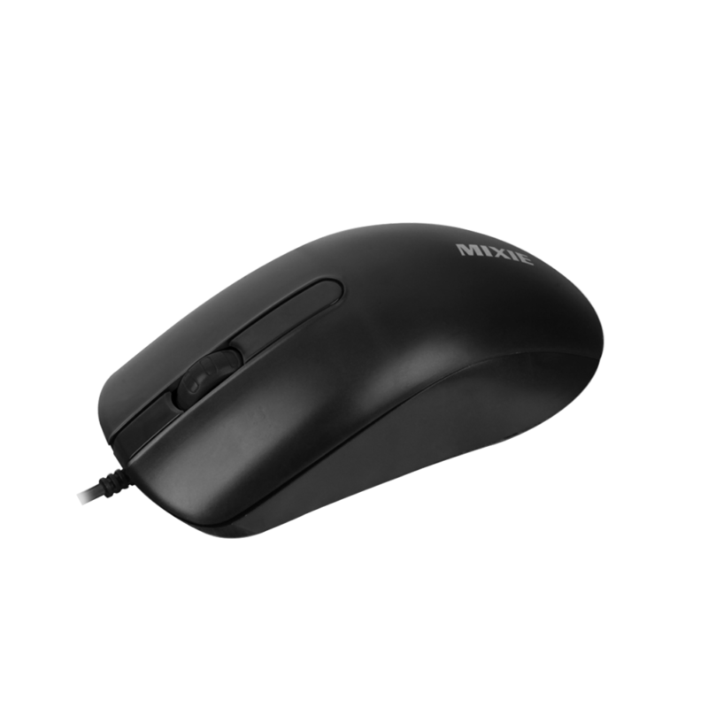 Мишка Mixie X1-656, Оптична, 3 Бутона, Интерфейс USB, Резолюция 1000 DPI, Черен - Image 4