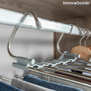 InnovaGoods-V543 е комплект от 5 броя закачалки за закачане на дънки, панталони, клинове, анцузи, шалове и други.