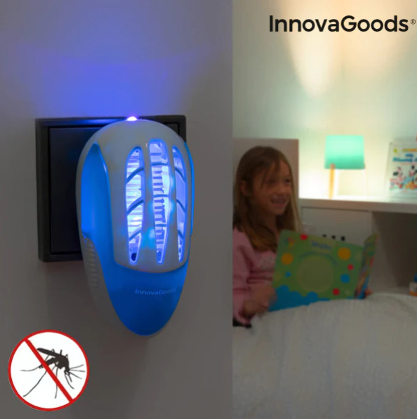 InnovaGoods VP141 разполага с 3 диода, излъчващи ултравиолетова LED светлина, която привлича и изгаря крилатите насекоми, веднага, щом се доближат до нея.