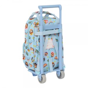 school rucksack with wheels the paw patrol sunshine blue 20 x 28 x 8 cm 340107 2
