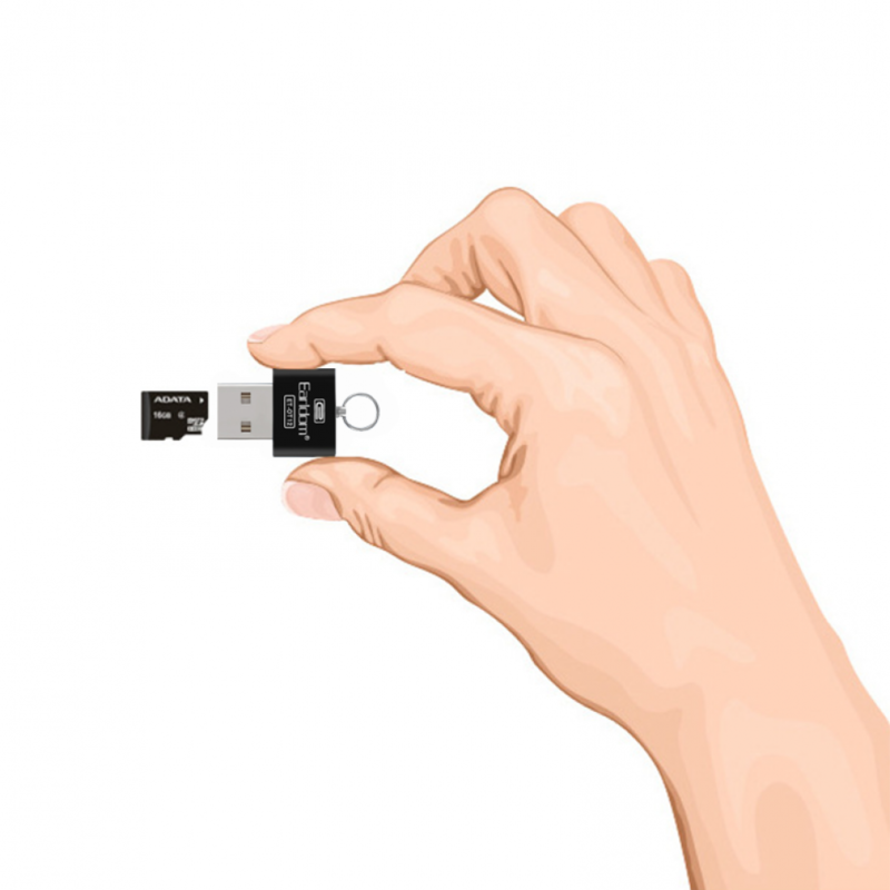 Четец за карти Earldom OT12-043, USB, За Micro SD карти, Plug and Play - Image 2