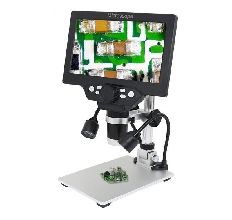 дигитален микроскоп Jiafen MG1200A с увеличение до 1200X. USB свързаност, вградена батерия и 2 LED лампи.