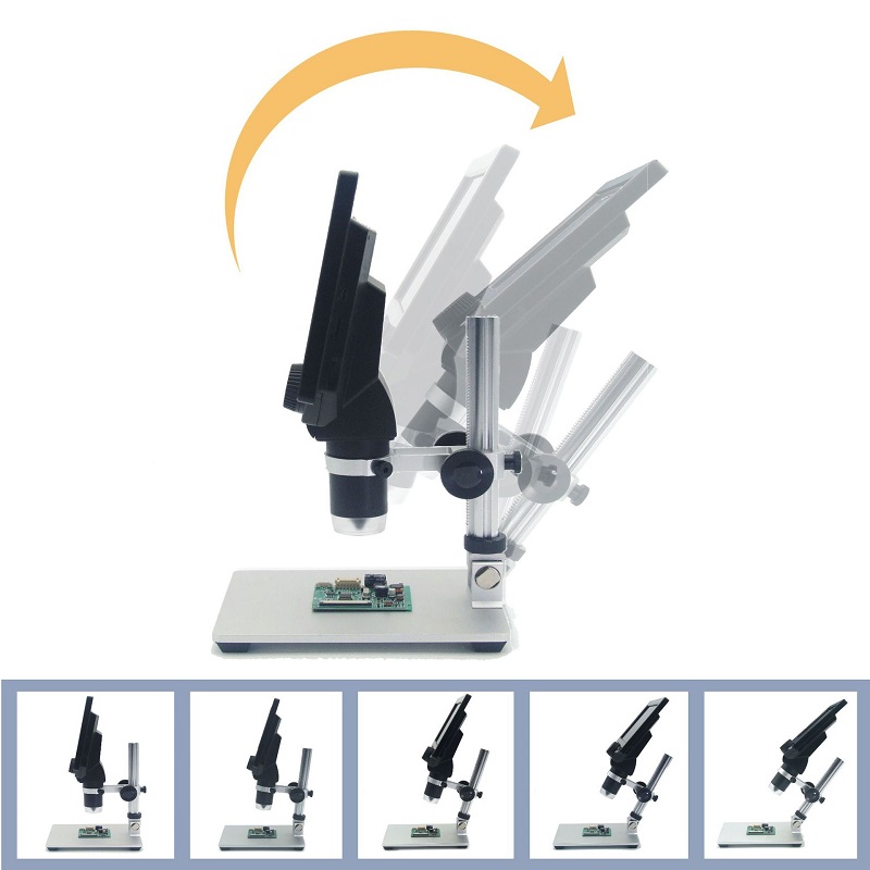 1200X Microscope Digital Portable 7" LCD Video Microscope 12MP for Soldering Electronic PCB Inspection Continuous Zoom