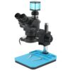 Стерео микроскоп с камера Eakins EK25 Увеличение до 50x и завъртане на 360 градуса. За запояване и електроника.