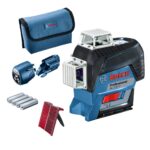 Лазерен нивелир Bosch GLL 3-80 C, 360 Градуса, Самонивелиращ, Червени линии, Включени аксесоари
