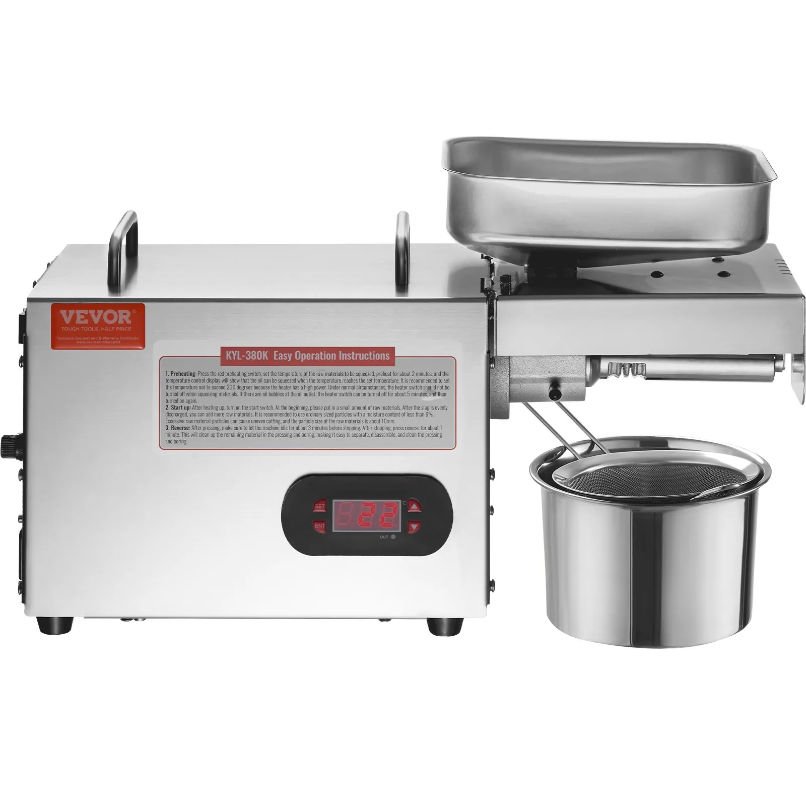 Екстрактор за олио и масла Vevor KYL-380K