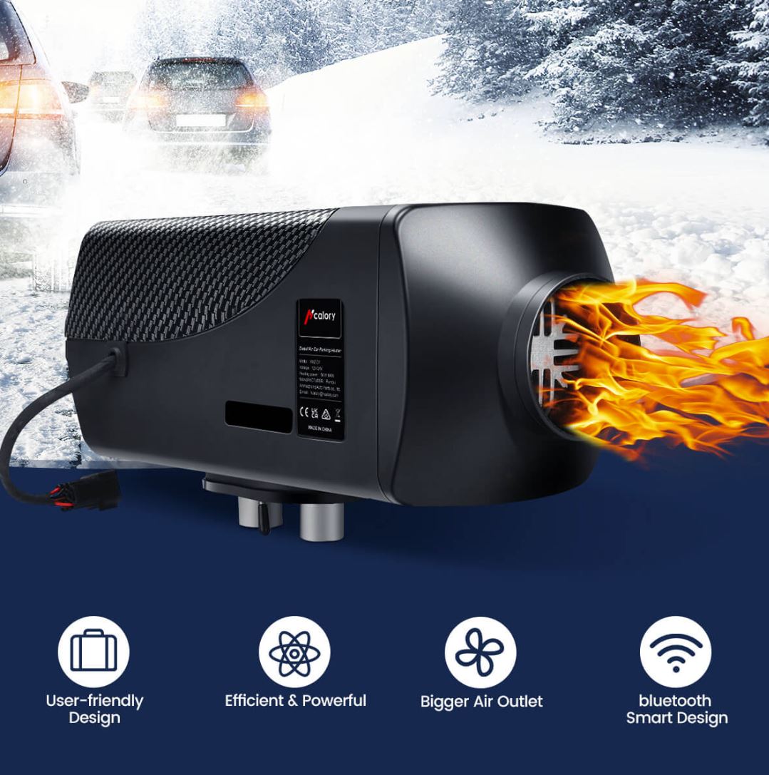 Суха печка Hcalory HC-A11 е ефективна и мощна с голям въздуховод за топъл въздух и bluetooth управление