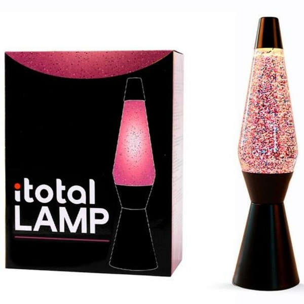 lava lamp itotal black glitter 36 cm 549526