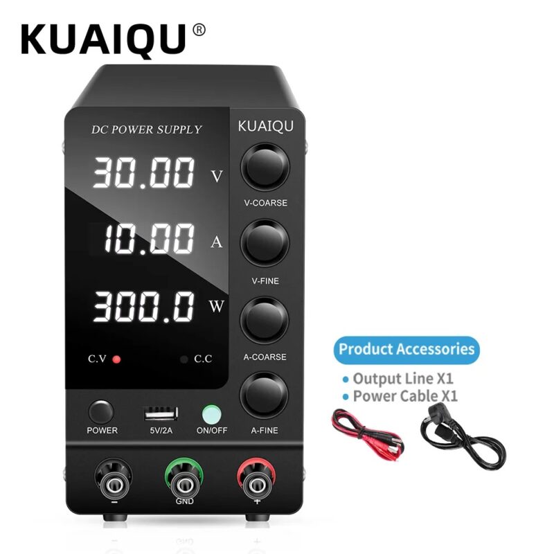 Лабораторен захранващ блок KUAIQU AN205-SPS, Импулсен, 32V 6A, 30V 10A, 60V 5A - Image 2
