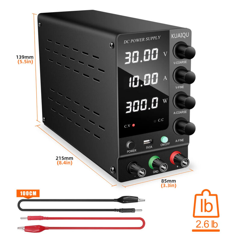 Лабораторен захранващ блок KUAIQU AN205-SPS, Импулсен, 32V 6A, 30V 10A, 60V 5A - Image 4