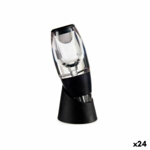 wine aerator black transparent tpe 24 units 664338