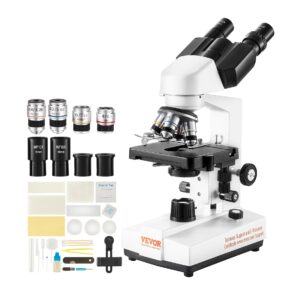 Лабораторен микроскоп Vevor XSP-36 на топ цена ✅ Увеличение 40x, 100x, 250x, 400x, 1000x, 2500x и включени аксесоари