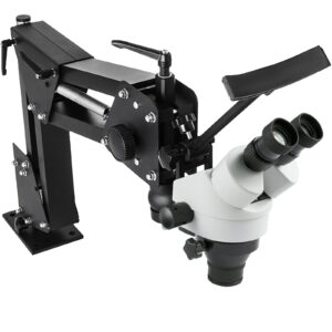 Стерео микроскоп със стойка Vevor V0565 на топ цена ✅ Непрекъснато увеличение 0.7X-4.5X и окуляр WF10X/20мм