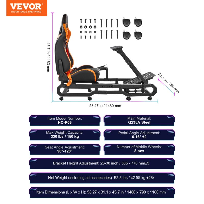 Технически спецификации на стойката Vevor HC-P06