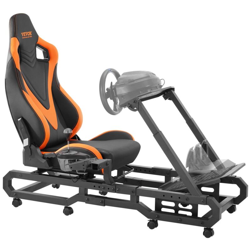 Стойка за волан и педали Vevor HC-P06 на топ цена ✅ Съвместимост с Logitech, Thrustmaster, Fanatec и други