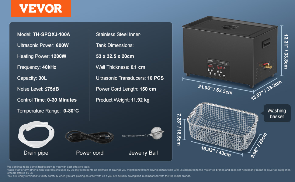 30L ultrasonic cleaner a100 1.11 pt