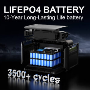 Батерия LiFePO4 на ALLPOWERS R2500 с дълготрайност над 10 години и повече от 3500 цикъла.