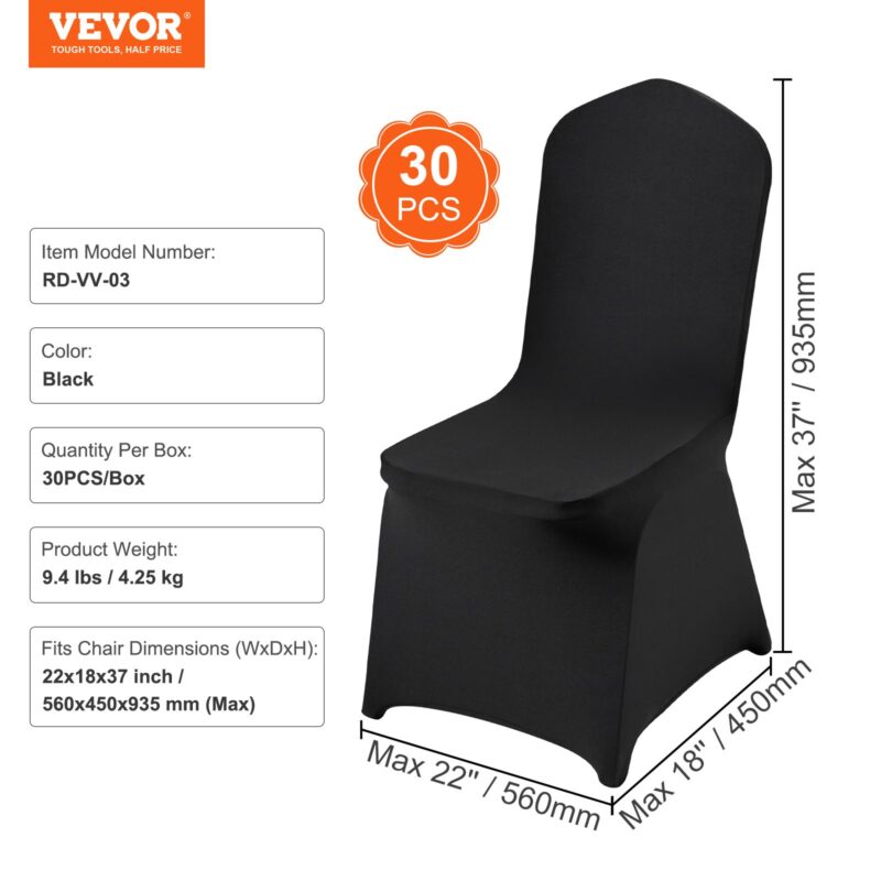 технически параметри на калъфите за столове VEVOR RD-VV-03
