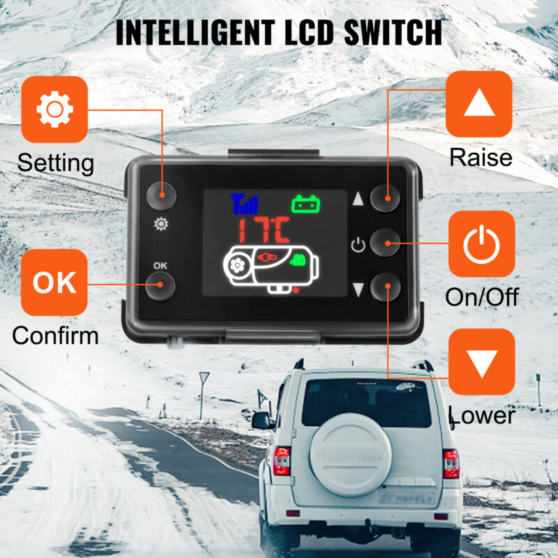 Суха дизелова печка с 4 изхода VEVOR WF-5001, Мощност 8 kW, Резервоар 10 л, Напрежение 12V - Image 11