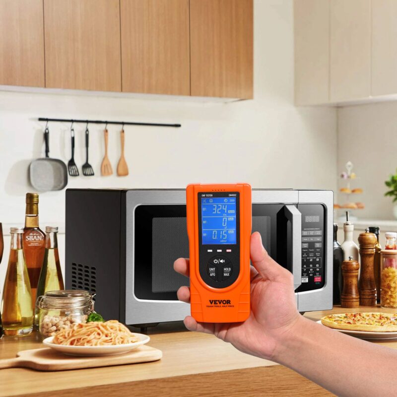 EMF детектор VEVOR EM4552, Измерване на електрически EF, Магнитни MF, Радиочестотни RF излъчвания, LCD дисплей - Image 8
