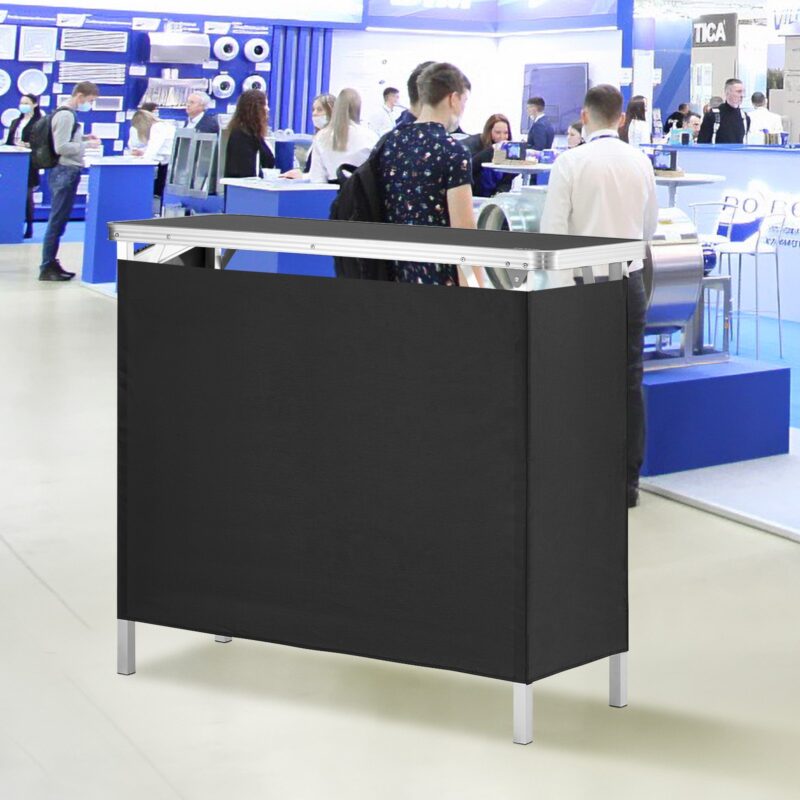 Алуминиева щанд маса VEVOR DX9930, Сгъваема конструкция, Товароносимост до 50 кг, MDF рафтове - Image 7