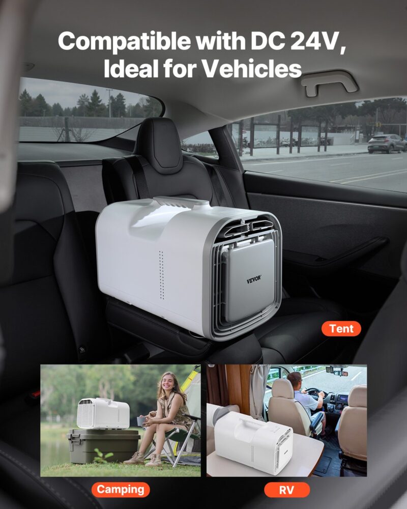 Климатик за палатка VEVOR S03 Pro, Мощност 530W, DC 24V захранване, Режими охлаждане, сън, вентилатор, обезвлажняване - Image 3