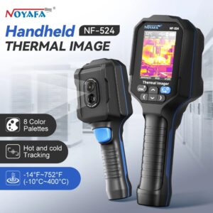 Термокамера NOYAFA NF-524 с акценти върху 8 цветови палитри и температурен обхват от -10°C до 400°C