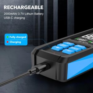 Гайгеров брояч Mestek EMF02R с USB-C зареждане и батерия 2000 mAh за продължителна употреба.