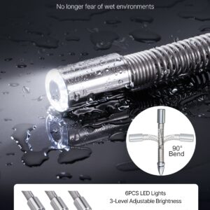 Водоустойчива камера VEVOR WP9604B с IP68 защита и LED осветление, подходяща за мокра среда