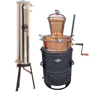 сръбски меден казан за ракия 60 литра с охладител с медна серпентина на топ цена