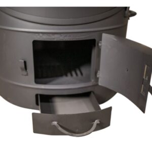 Пещ от студено валцована стомана с чекмедже за пепел