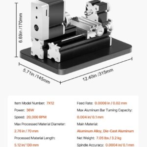 2025 09 09 14 37 28 VEVOR Mini Metal Lathe Machine 2.76 x 5.12 in Power Metal Lathe 20000 RPM 36W