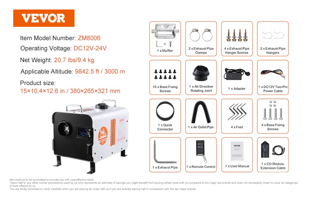 diesel heater vevor zm8006