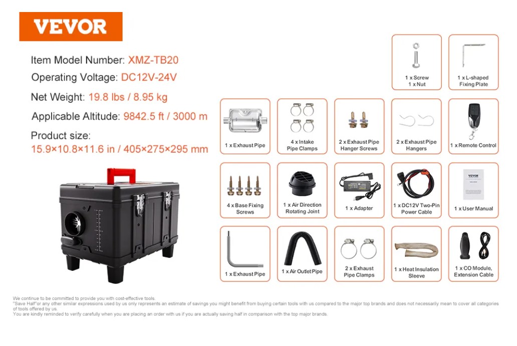 duha dizelova pechka vevor XMZ tb20 8kw